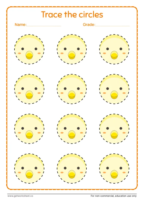 Trace the circles worksheet preview