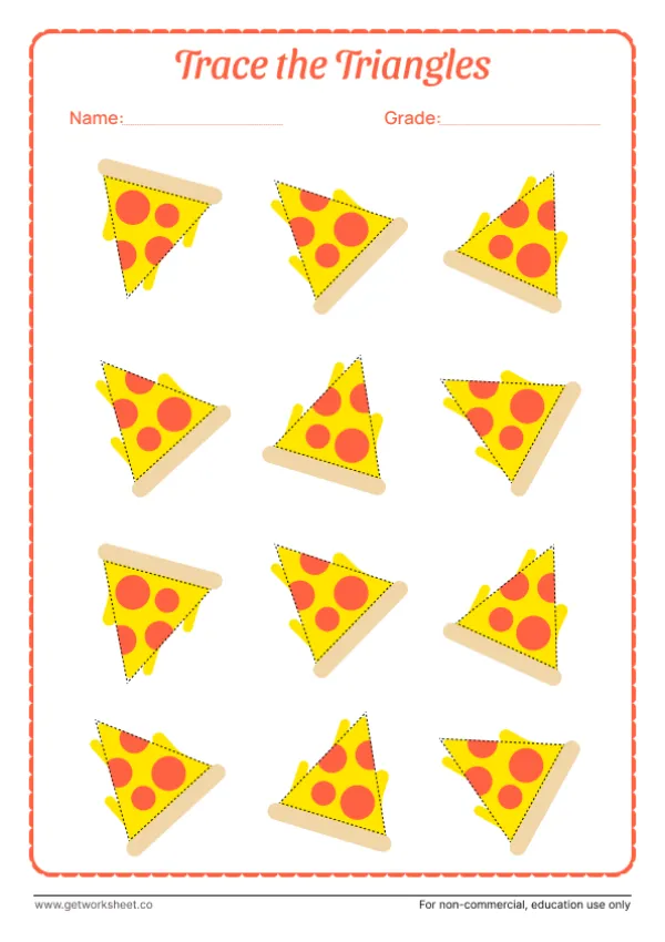 Free triangle tracing worksheets – free printable worksheets preview