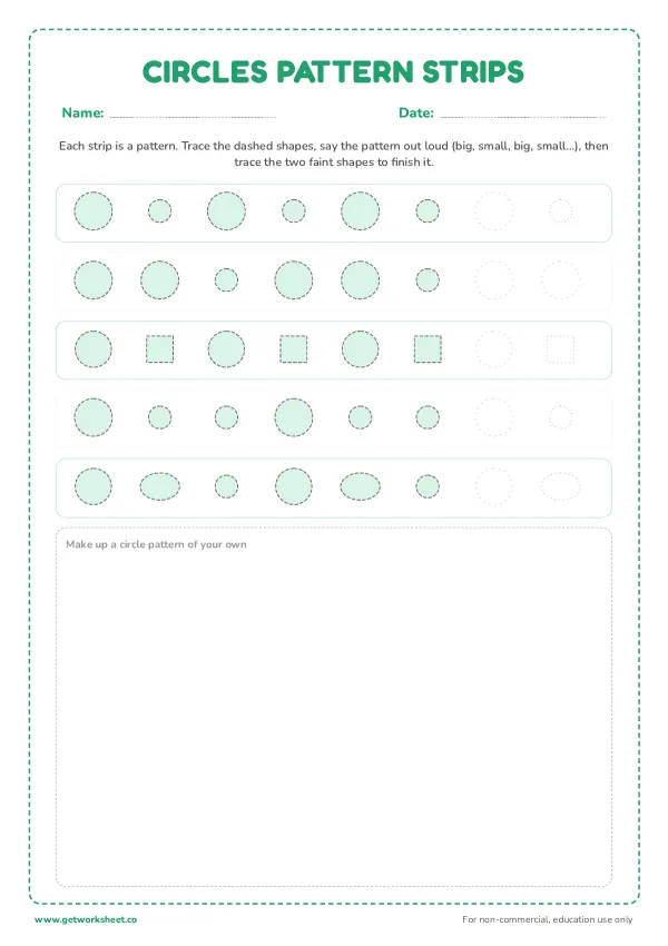 Circles pattern strips, page 1 preview