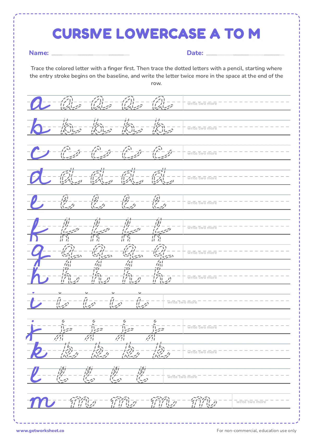 Ellie In Cursive Cursive Writing Worksheets: 9 Free Printable PDFs