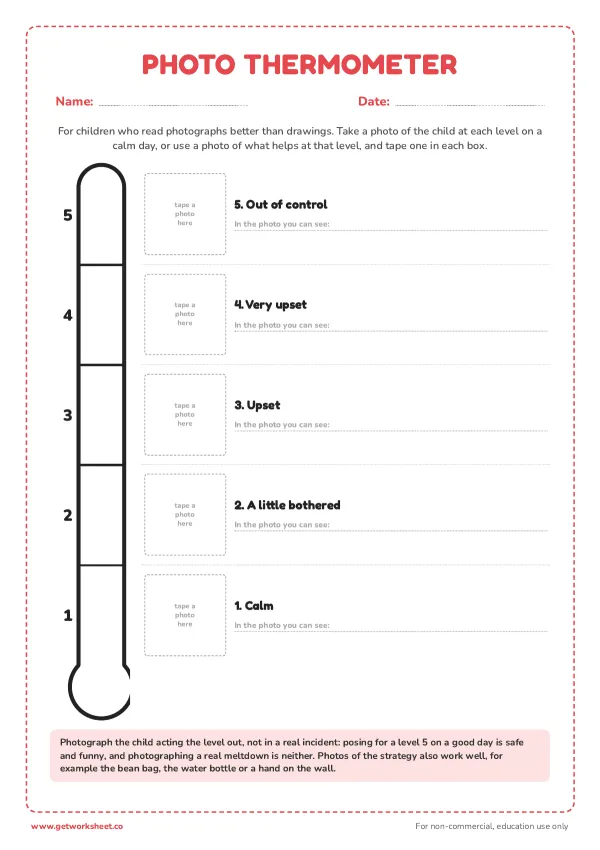 Photo thermometer (spaces for photographs), page 1 preview