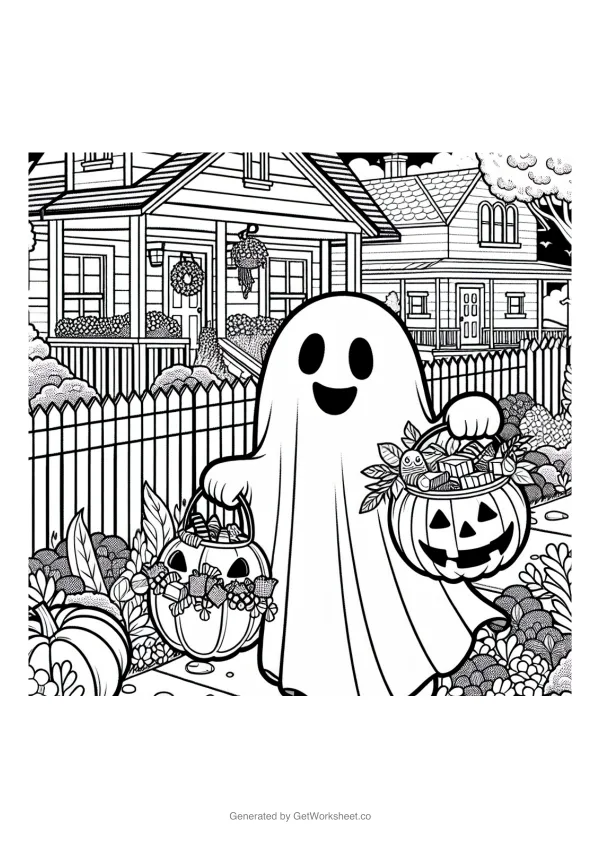 Free Halloween coloring pages – free printable worksheets preview