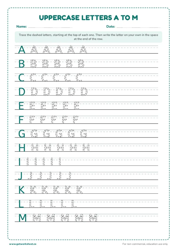 Free handwriting worksheets – free printable worksheets preview