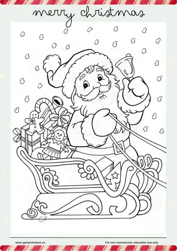 Free Merry Christmas coloring pages – free printable worksheets preview