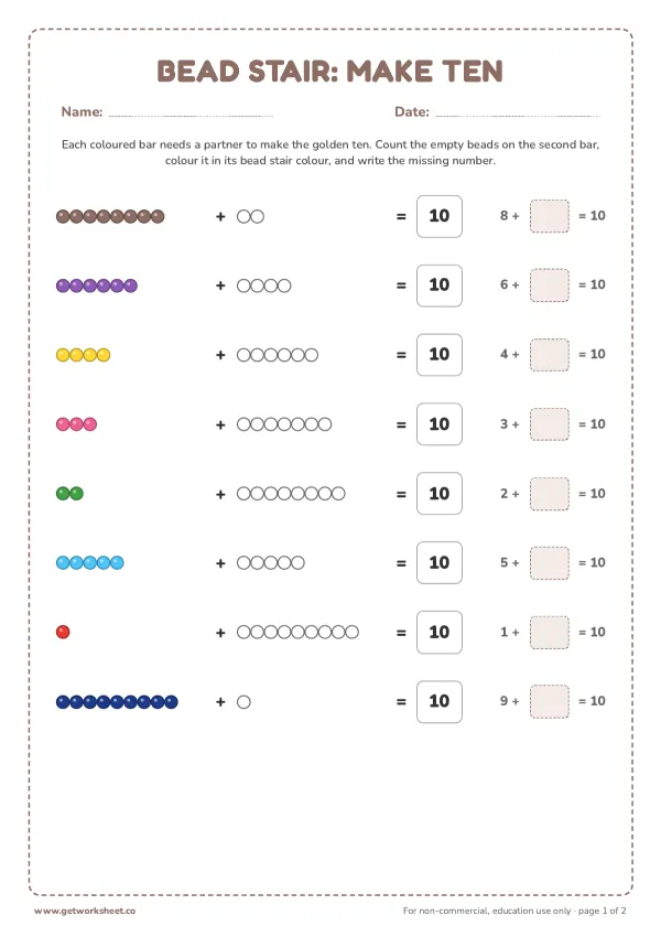 Bead stair: make ten, page 1 preview