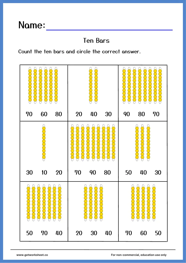 Free Montessori worksheets (PDF) – free printable worksheets preview