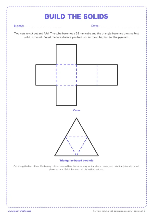 Nets to cut out and build, page 1 preview