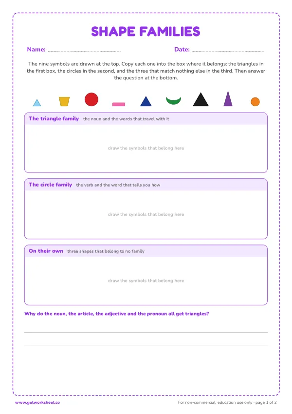 The triangle family and the circle family, page 1 preview