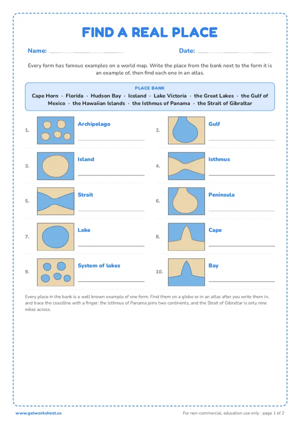 Find a real place for every form, page 1 preview