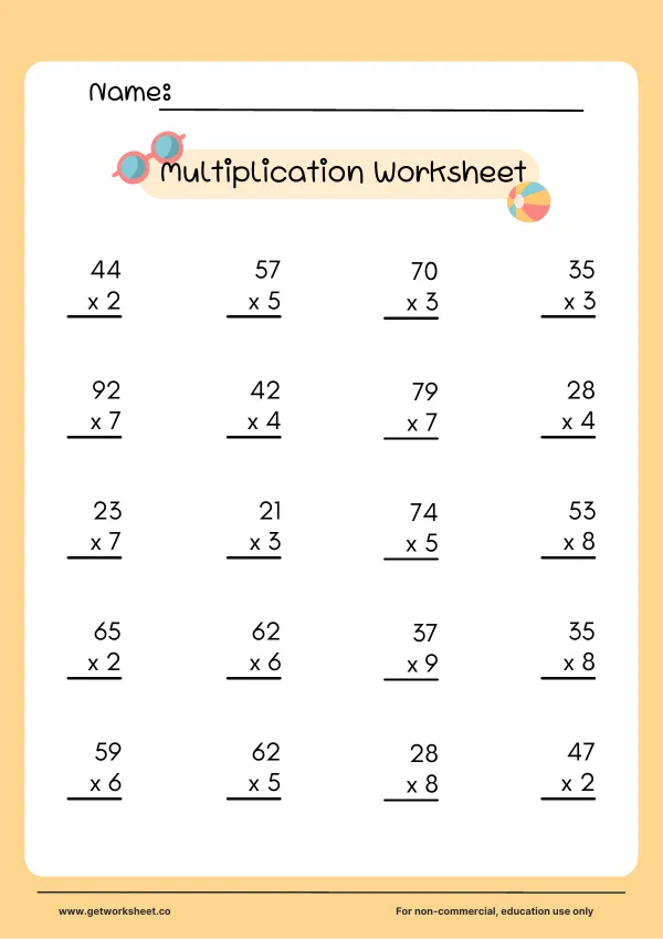 Free multiplication worksheets – free printable worksheets preview
