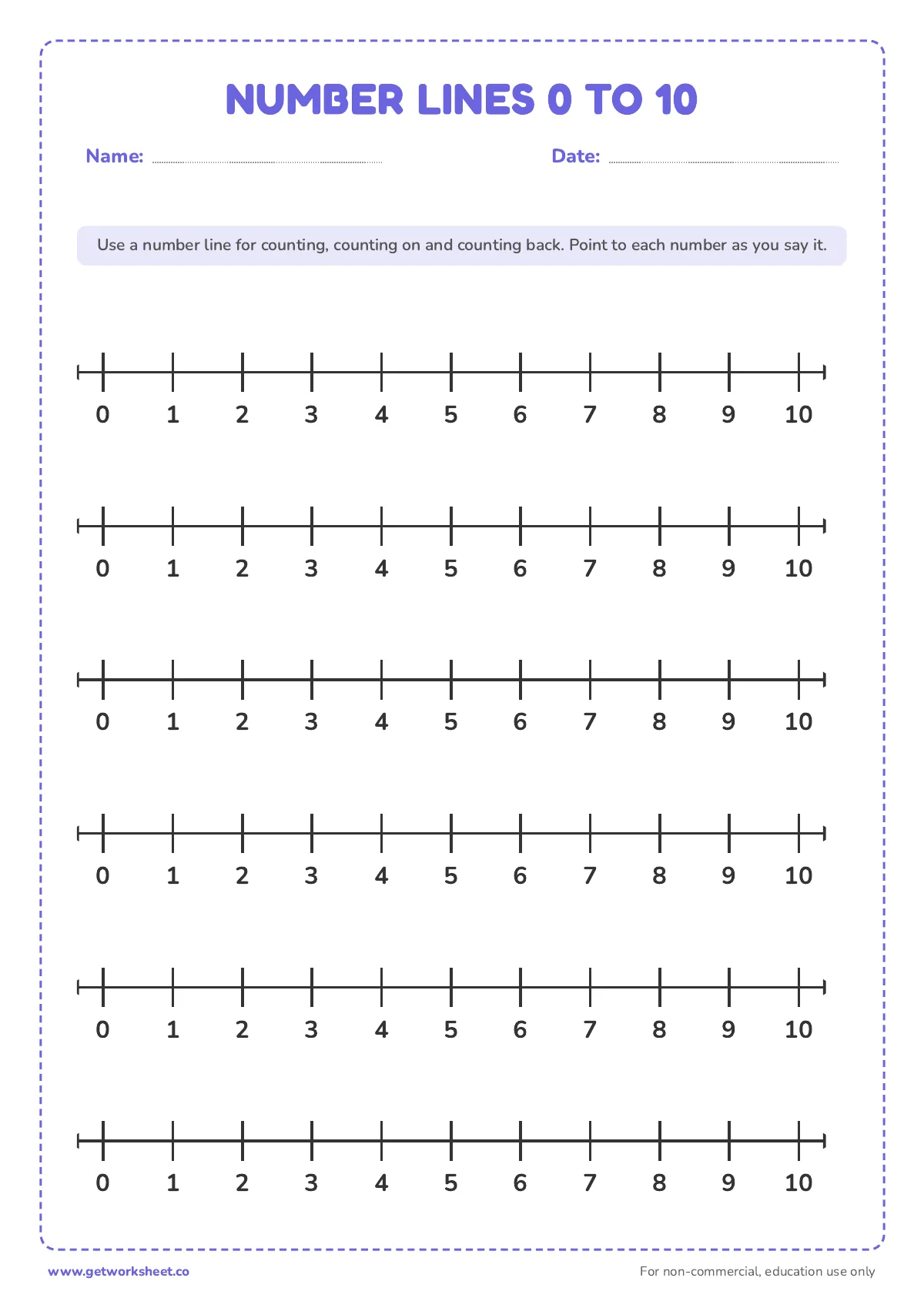 Number Line Printable: 8 Free PDFs (0-20, 0-100, Fractions)