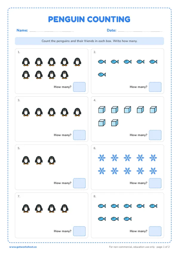 Free penguin worksheets – free printable worksheets preview
