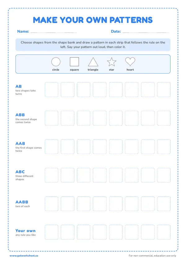 Make your own patterns, page 1 preview