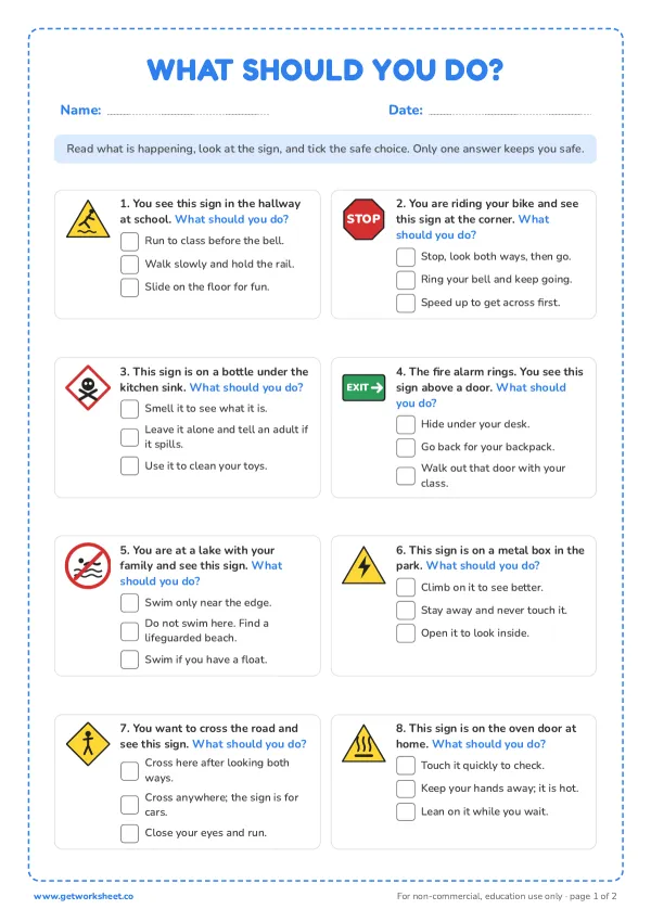 What should you do? Set 2, page 1 preview