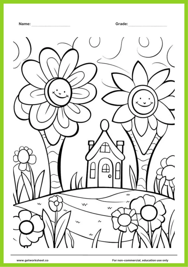 Free spring coloring pages – free printable worksheets preview
