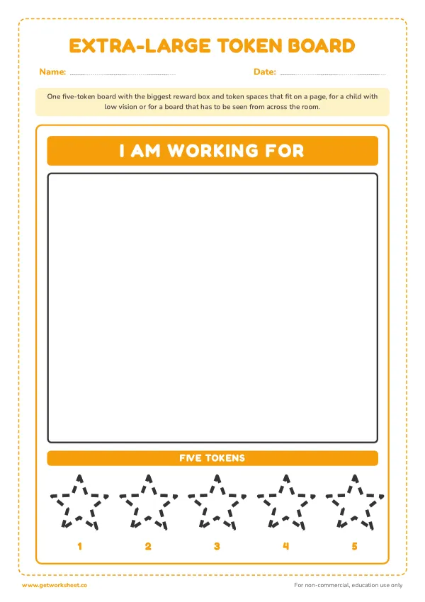 Extra-large 5-token board, page 1 preview