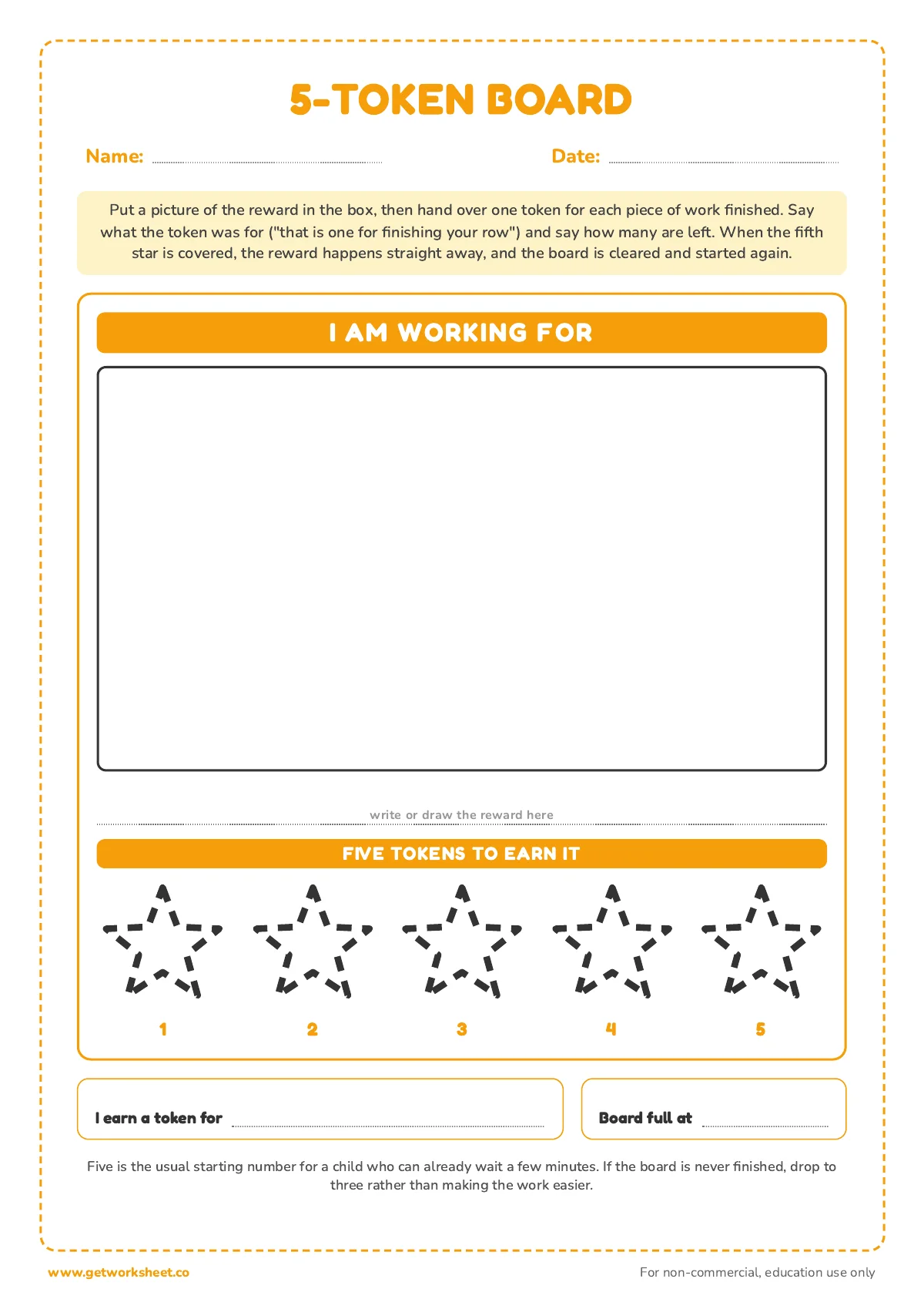 Token Board Printable: 7 Free Boards with Reward Box