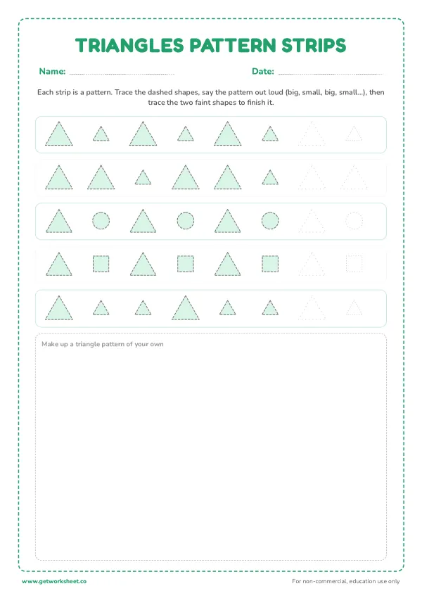 Triangles pattern strips, page 1 preview