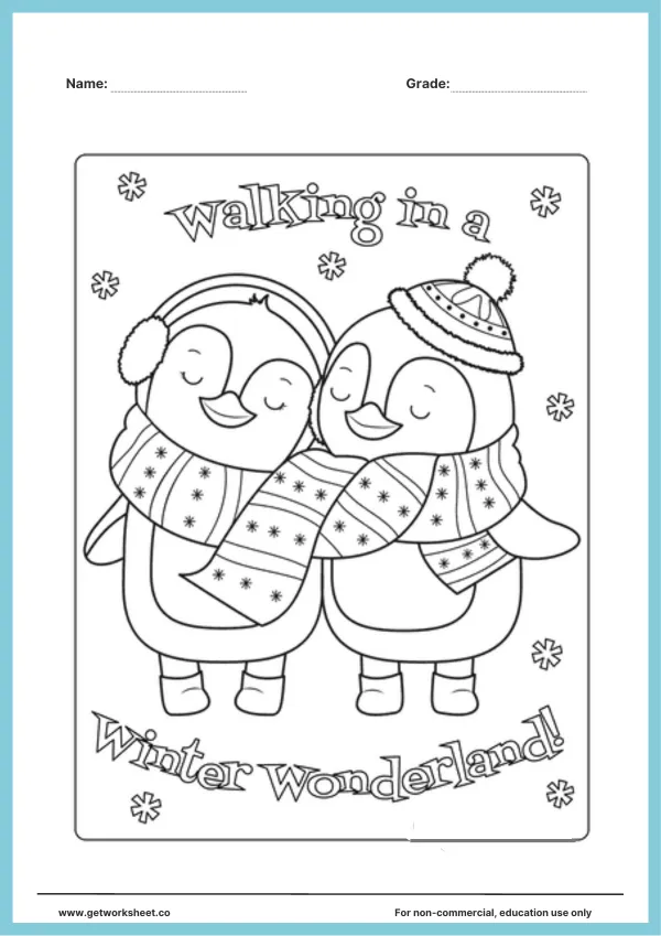 Free winter coloring pages – free printable worksheets preview